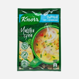 Суп-пюре Кнорр Чашка супа сырный с сухариками пл/уп 15-15,6г