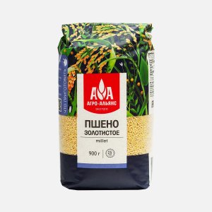 Крупа Агро-Альянс Пшено золотистое шлифованное пл/пак 900г