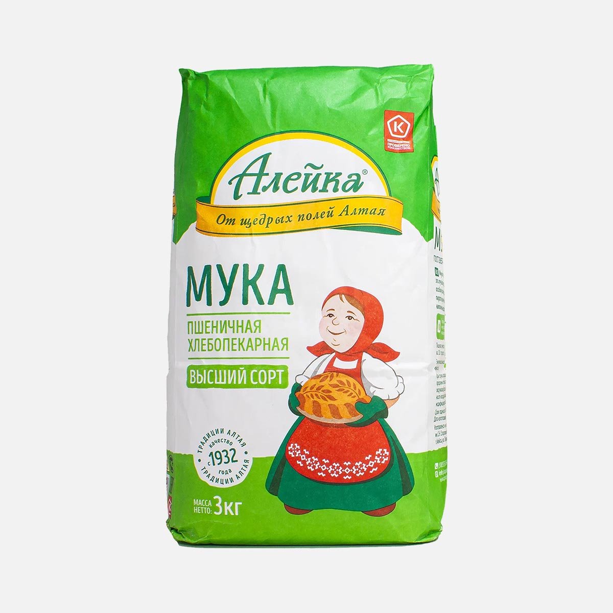 Мука Алейка в/с бум/пак 3кг Мука Алейка в/с бум/пак 3кг