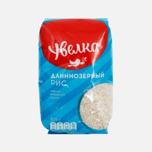 Рис Увелка длиннозерный пл/пак 800г