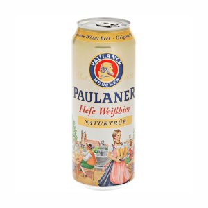 Пиво Пауланер Хефе Вейссбир безалкогольное 0% светлое нефильтрованное ст/б 0,5л