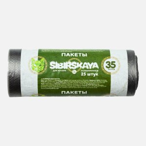 Пакеты Грифон Сибирская для мусора 35л 25шт 101-003