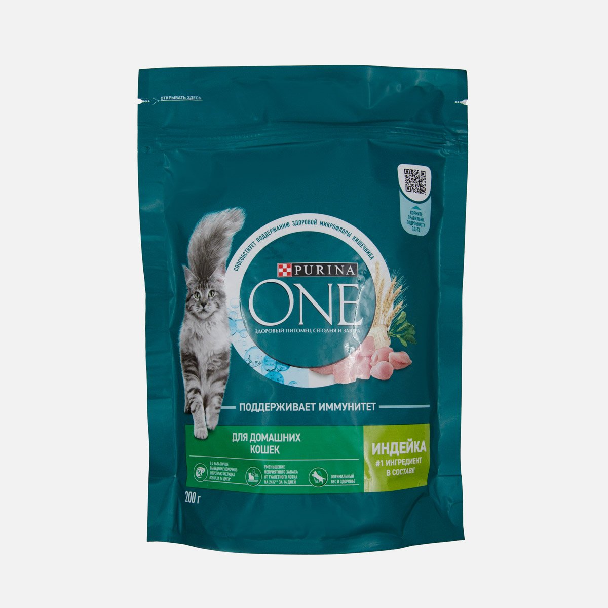 Корм Пурина Ван д/домашних кошек с индейкой и цельными злаками 200г Корм Пурина Ван д/домашних кошек с индейкой и цельными злаками 200г