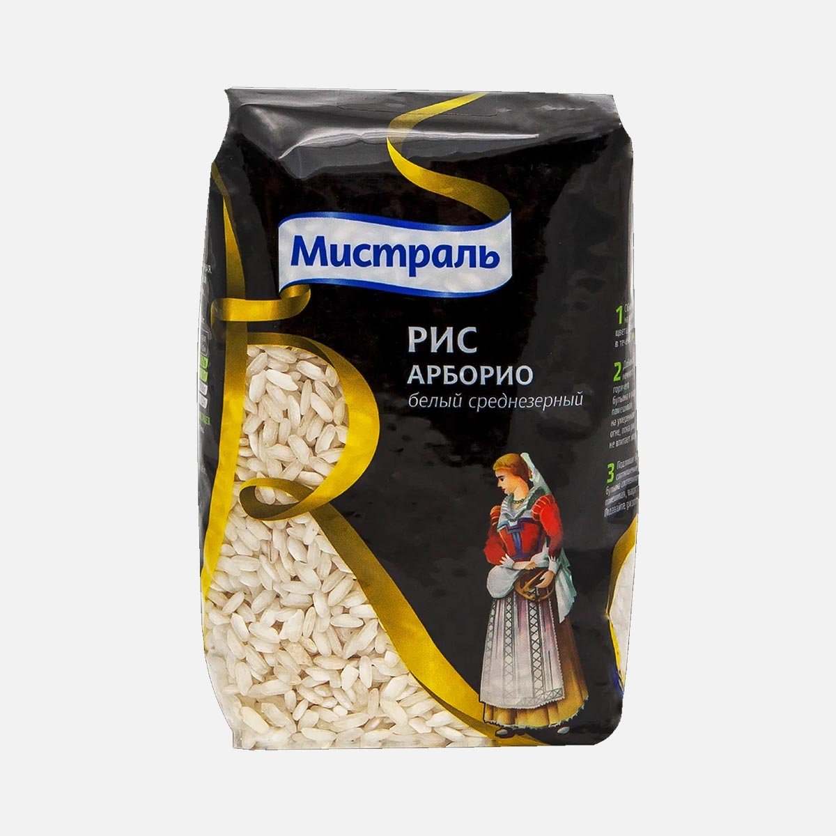 Рис Мистраль Арборио Белый среднезер 500г Рис Мистраль Арборио Белый среднезер 500г