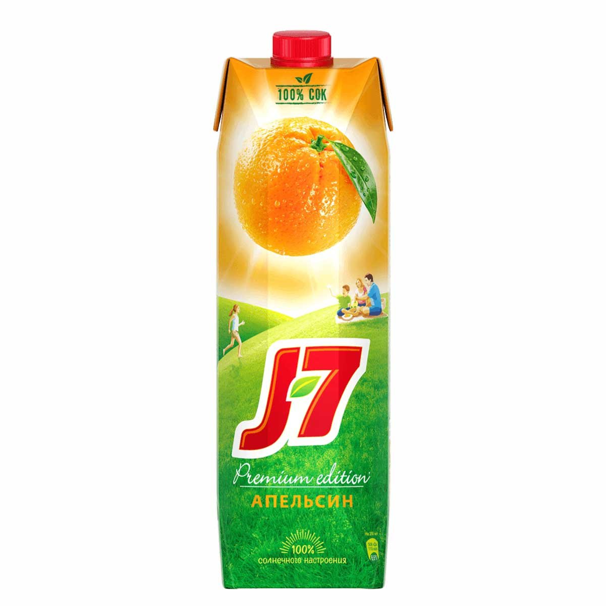 Сок J-7 Апельсин с мякотью 0,97л