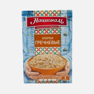 Хлопья Националь гречневые к/к 400г