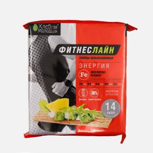 Хлебцы Хлебцы-Молодцы хрустящие ФитнесЛайн Железо плюс 100г