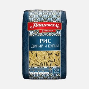 Смесь риса Националь Премиум дикого и бурого пл/пак 500г