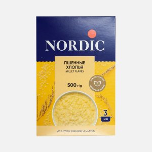 Хлопья Нордик пшенные к/к 500г