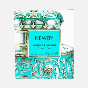 Чай Ньюби Цветок Жасмина зеленый листовой 100г