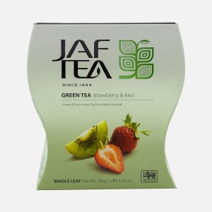 Чай Джаф Ти Клубника/киви зеленый лист 100г