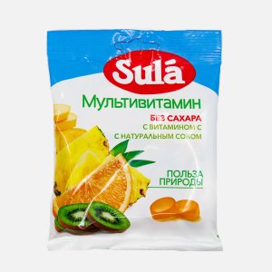 Леденцы Зула мультивитамин 60г