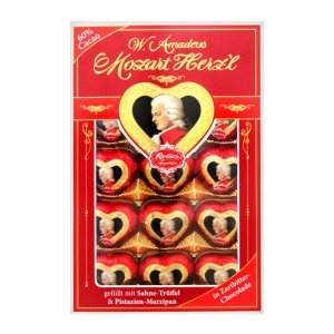 Конфеты Ребер Моцарт Шоколадные Сердечки под/уп 150г