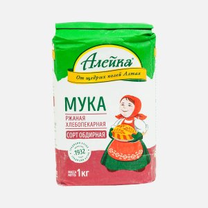 Мука Алейка ржаная обдирная пак 1кг