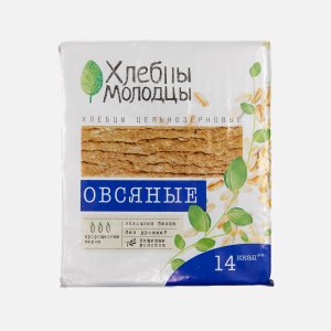 Хлебцы Хлебцы-Молодцы хрустящие Овсяные с пророщ пшеницей 100г