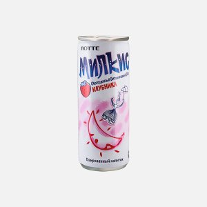 Напиток Милкис Клубника слабогазированный ж/б 250мл