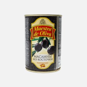 Маслины Маэстро де Олива без косточки ж/б 280г