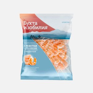 Креветки Бухта изобилия коктейльные очищенные 200/300 в/м пл/пак 430г