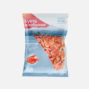 Креветки Бухта изобилия отборные 90/120 в/м пл/пак 850г
