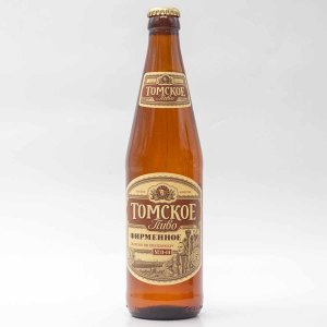 Пиво Томское Фирменное светлое фильтрованное пастеризованное 4% ст/б 0,5л