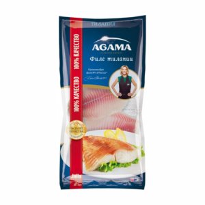 Филе тилапии Агама без кожи с/м пл/пак 400г